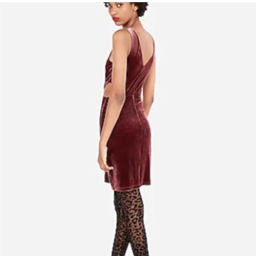 Express Velvet Cut Out Dress